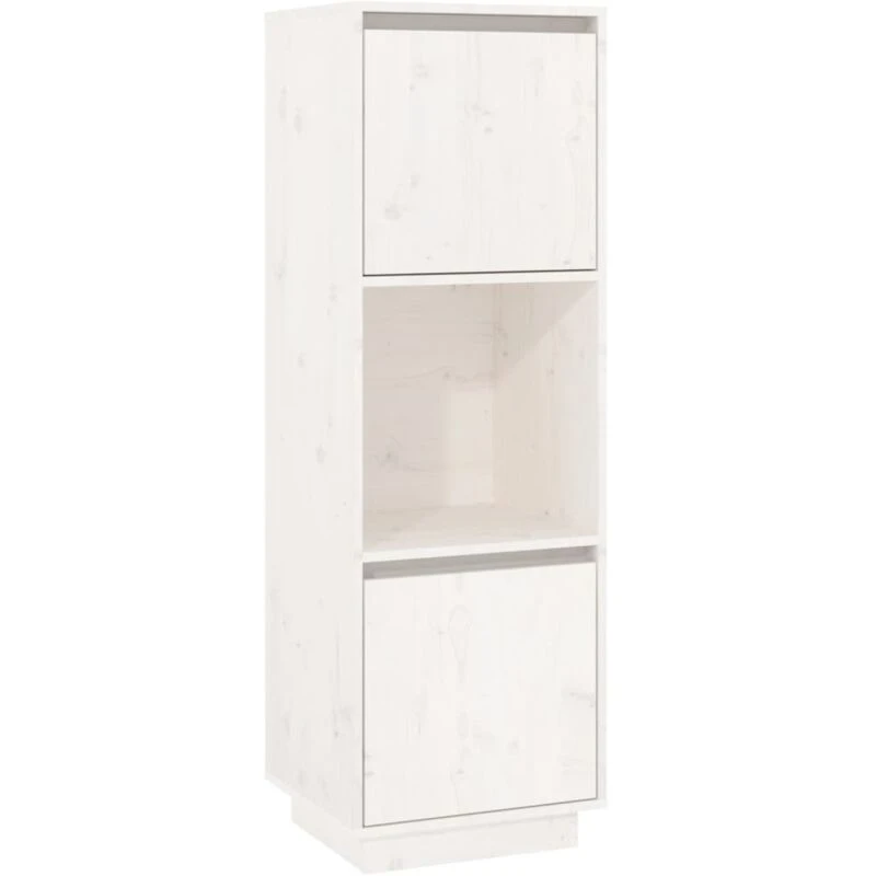 Image of Vidaxl Highboard White 38X35X117cm Solid Wood Pine, White 814360