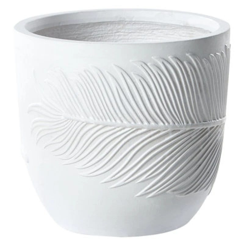 Image of Beliani Plant Pot Ftero 28cm Off-White