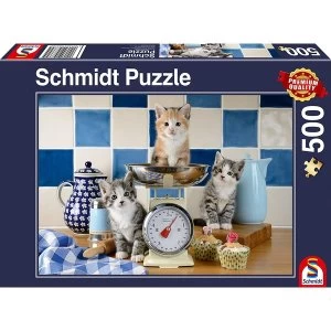 Image of Cats in the kitchen 500 Piece Jigsaw Puzzle