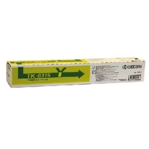 Image of Kyocera TK8315 Yellow Laser Toner Ink Cartridge