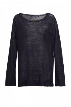 Image of French Connection Summer Linen Jumper Utility Blue