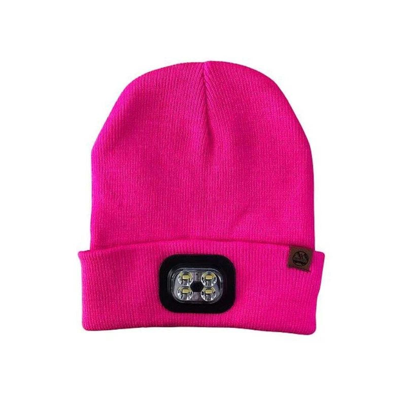 Image of Six Peaks Mens LED Beanie in Pink Pink Male One Size