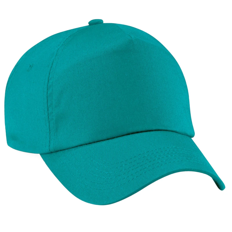 Image of Beechfield Beechfield Men Plain Original 5 Panel Baseball Cap in Emerald Emerald One Size Male 5057520179582