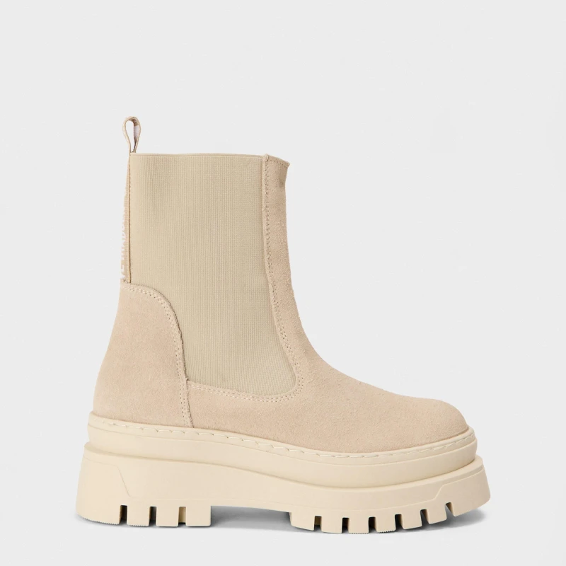 Image of Steve Madden Unisex Kids Jcassandra Flat Ankle Boots Beige Suede unisex C12.5(31)