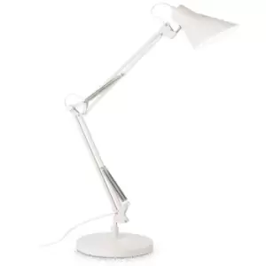 Image of Ideal Lux Sally Adjustable Desk Task Lamp White