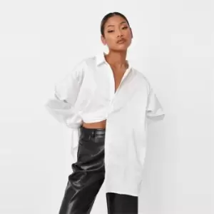 Image of Missguided Basic Satin Shirt - White
