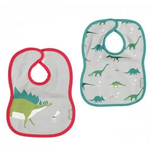 Image of Sophie Allport Bibs 2 Pack - Dinosaur