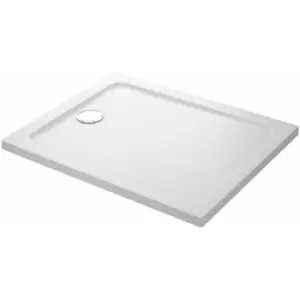 Image of Mira Low Profile Rectangular Shower Tray Bathroom 0 Upstands White 1400x760mm - White