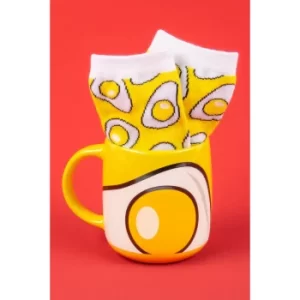 Image of Haribo Fried Egg Ceramic Mug and Sock Set