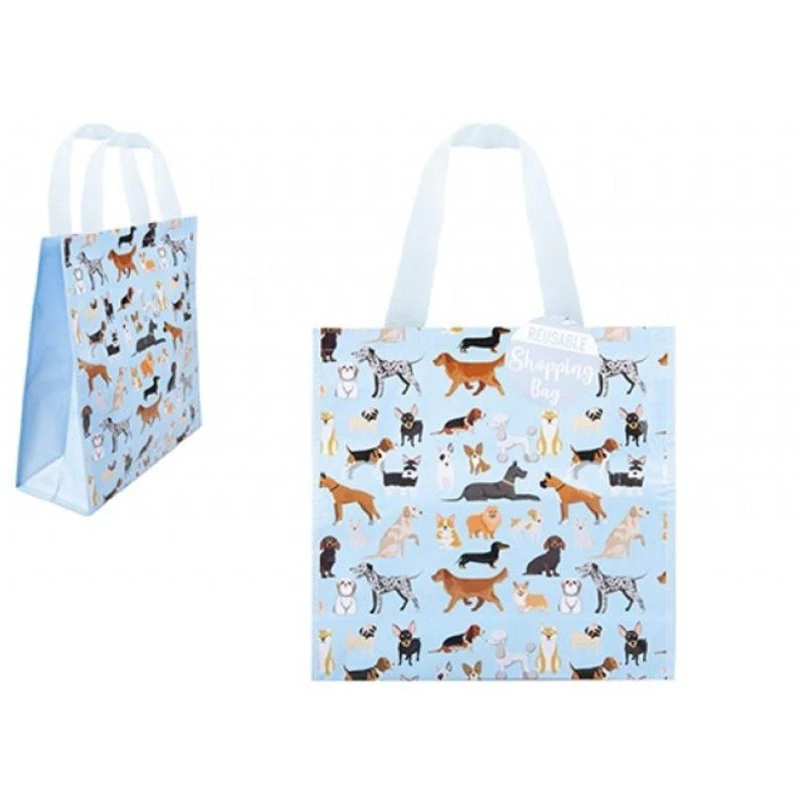 Image of PMS Dogs Design Reusable Woven Shopping Bag Multi unisex