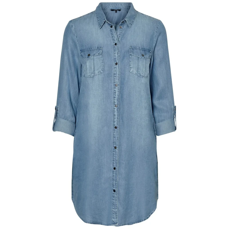 Image of Vero Moda Womens long sleeve dress Vero Moda vmsilla Bleu Female L