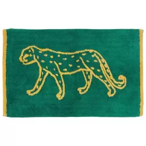 Image of Furn Leopard Bath Mat (One Size) (Teal)