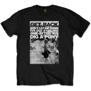 Image of The Beatles - Rooftop Shot Unisex XX-Large T-Shirt - Black