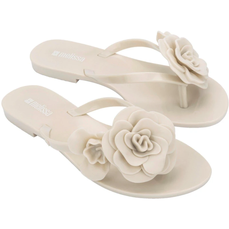 Image of Melissa Womens Petals Flat Sandals Beige female 6 (39)
