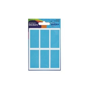 Image of Avery 32 224 Blue Coloured Labels in Packets 10 Packs of 36 Labels