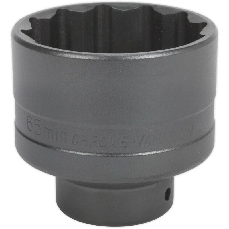 Image of Loops 65mm 12 Point Impact Socket Bit - 3/4" Square Drive - For Ford Transit Hub Nuts Multi