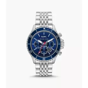 Image of Michael Kors Mens Bayville Chronograph Stainless Steel Watch - Silver