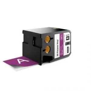 Image of Dymo XTL 54mmx7m All Purpose Vinyl Tape White on Purple 1 Roll of Tape