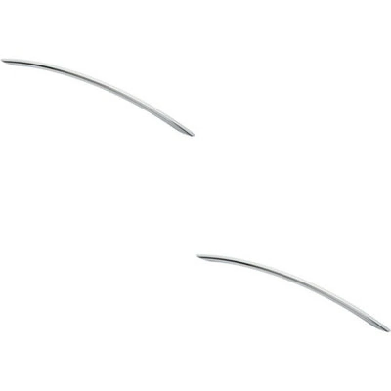 Image of Loops 2x Curved Bow Cabinet Pull Handle 338 x 10mm 288mm Fixing Centres Chrome Multi unisex