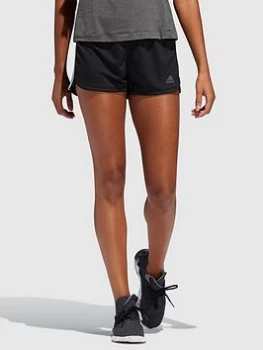 Image of adidas Heat Ready Pacer 3 Stripe Knit Short - Black, Size 2XL, Women