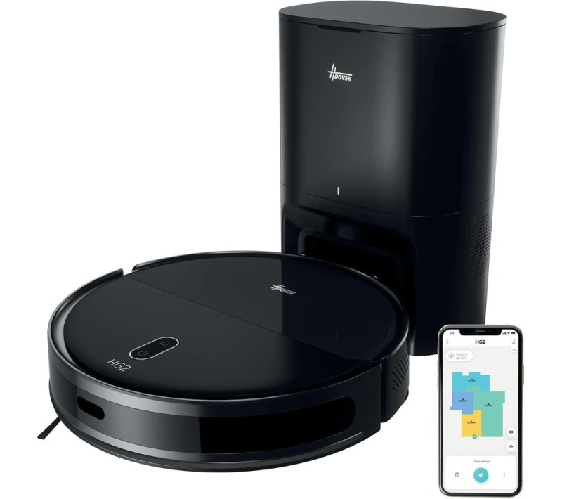 Image of HOOVER HG2 Turbo Slim Hydro Pro Robot Vacuum Cleaner - Black 8059019110288