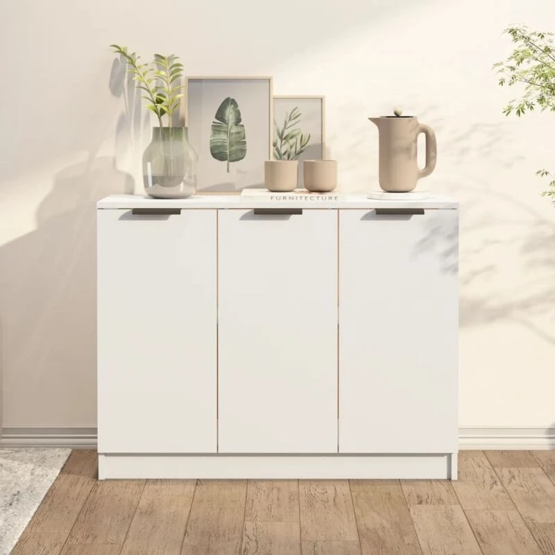 Image of VIDAXL Sideboard White 90.5x30x70cm Engineered Wood Vidaxl 8720286964989