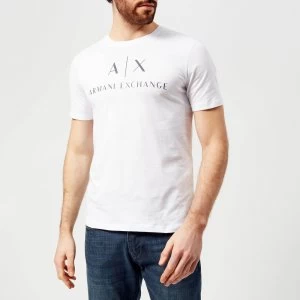 Image of Armani Exchange AX Script Logo T-Shirt White Size M Men