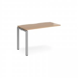 Image of Adapt II Add On Unit Single 1200mm x 600mm - Silver Frame Beech top
