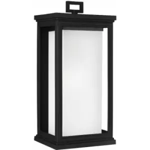 Image of Outdoor IP44 Wall Light Textured Black LED E27 75W d00942
