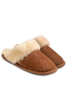 Image of Just Sheepskin Duchess Soft Cuff Sheepskin Mule - Chestnut, Size 6, Women