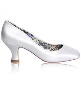 Image of Perfect Mable Wide Fit Satin Low Court