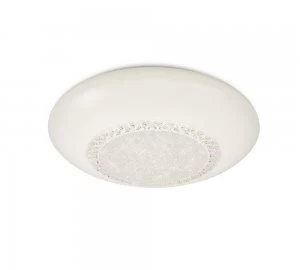 Image of Flush Ceiling Light 41cm Round, 24W LED, 3000-6500K Tuneable White, 1680lm, White, Remote Control
