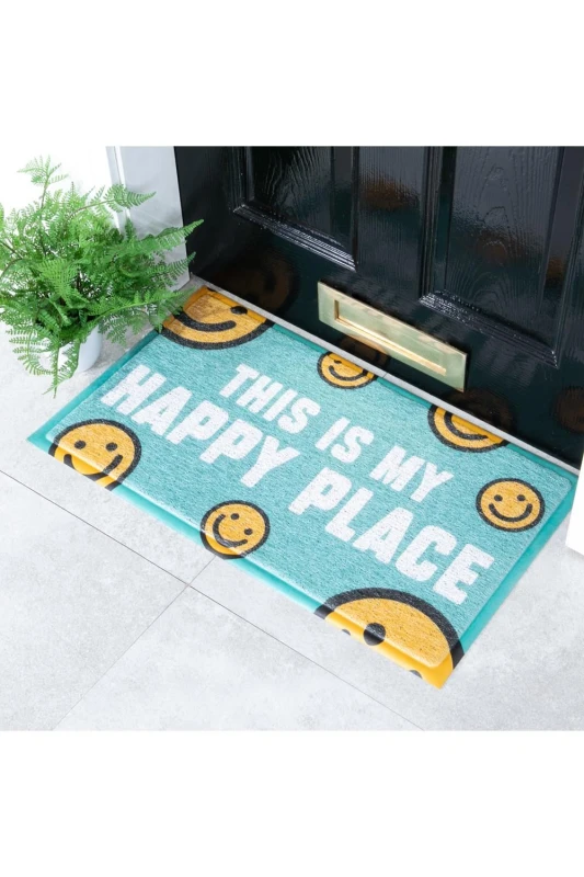 Image of Native Natural Happy Place Doormat (70 X 40Cm)