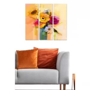 Image of MDF8875522 Multicolor Decorative MDF Painting (3 Pieces)