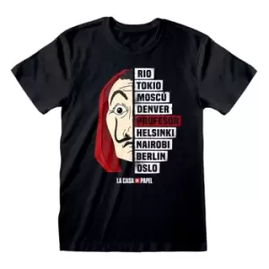 Image of Money Heist T-Shirt Names Size L