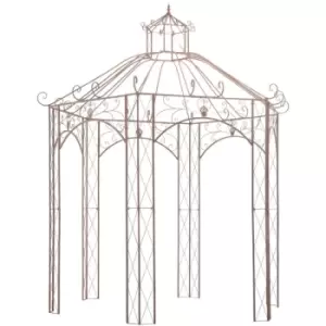 Image of Garden Pavilion Antique Brown 3m Iron Vidaxl Brown