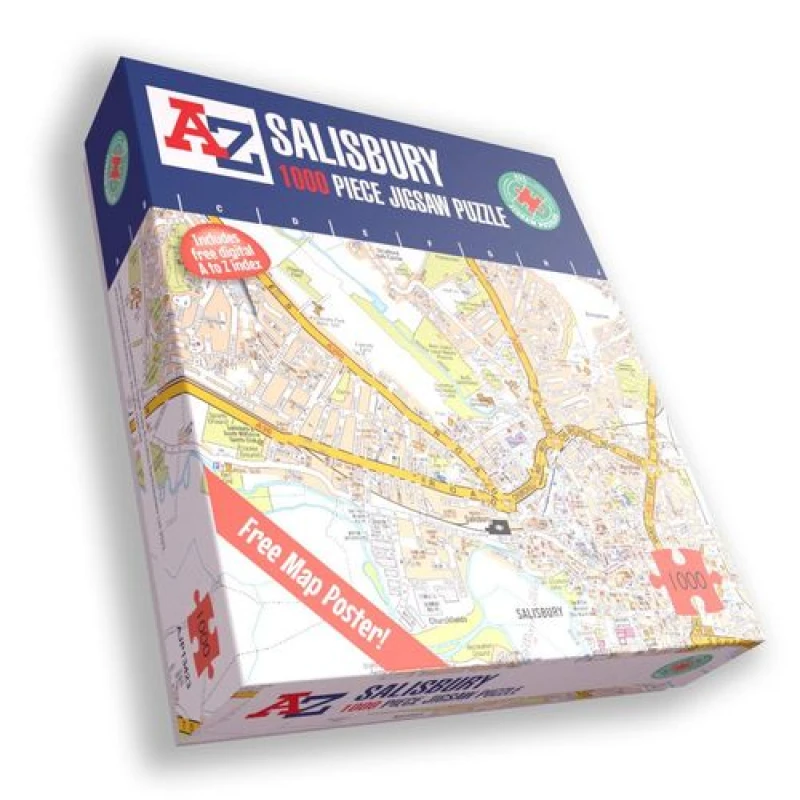 Image of A to Z A to Z Map of Salisbury 1000 Piece Jigsaw Puzzle
