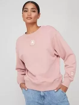 Image of Converse Chuck Taylor Crew Sweat - Pink, Size L, Women
