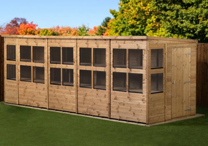 Image of Empire Sheds Empire Pent Potting Shed 18X6 Single Door
