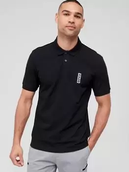 Image of HUGO Darakorum Regular Fit Polo Shirt, Black Size M Men
