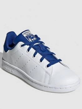 Image of adidas Originals Stan Smith Childrens Trainers - White/Blue, Size 1