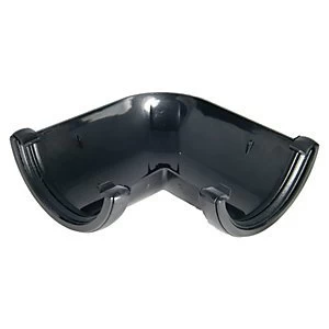 Image of FloPlast RA1CI Cast Iron Style Half Round Gutter 90 Deg Bend - Black