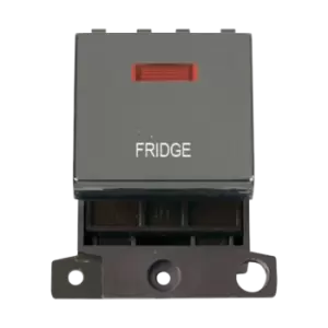 Image of Click Scolmore MiniGrid 20A Double-Pole Ingot & Neon Fridge Switch Black Nickel - MD023BN-FD