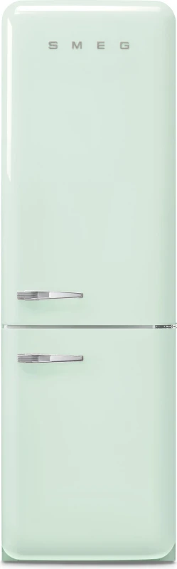 Image of Smeg 331 Litre Fifties Style Right Hand Hinge 70/30 Fridge Freezer - Pastel Green FAB32RPG6UK Green