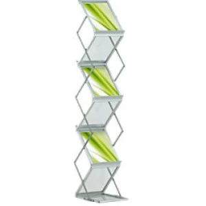 Image of Stewart Superior Pull Up Brochure Stand LDFFSA4 A4 Silver