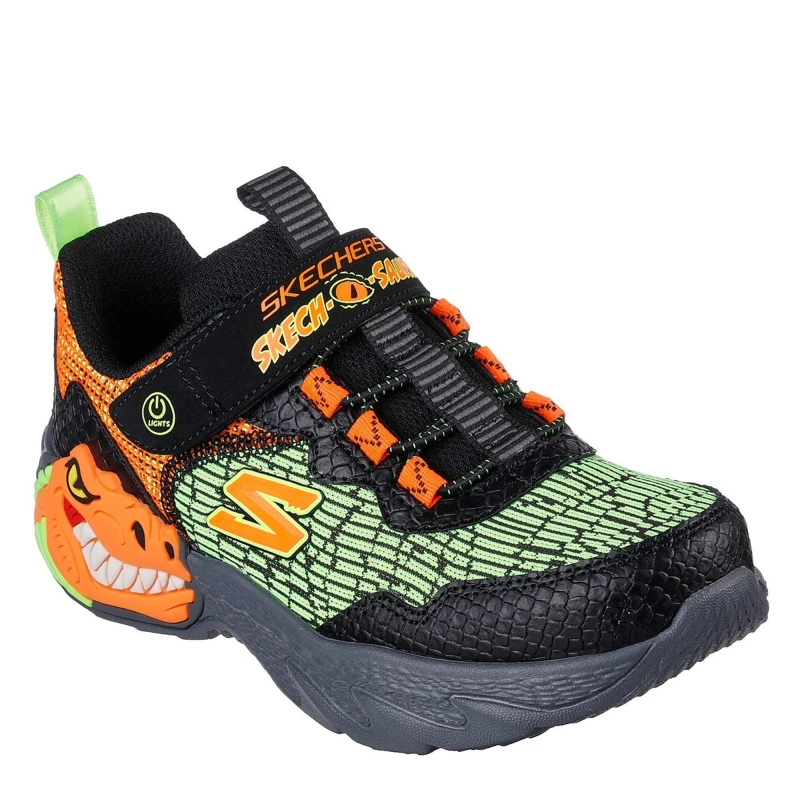 Image of Skechers Dino-Lights Light Up Trainers Boys - Black 2