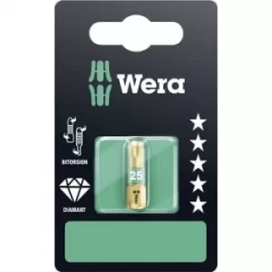 Image of Wera 867/1 BDC SB SiS 05134377001 Torx bit T 25 Tool steel alloyed, DLC coated D 6.3