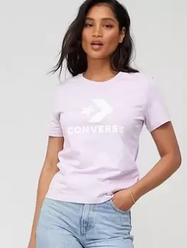 Image of Converse Star Chevron T-Shirt - Purple, Purple Size M Women