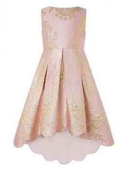 Image of Monsoon Girls Rebecca Jacquard Hi Low Dress - Pink