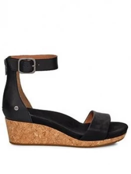 Image of Ugg Zoe Ii Wedge Sandal - Black